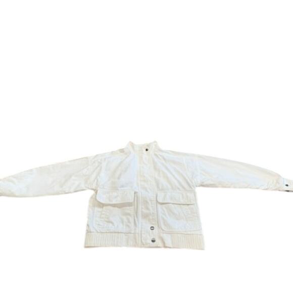 "AMERICAN EAGLE OUTFITTER'S" VTG White Cotton Blend Women's SZ S 80's Jacket - Picture 5 of 15